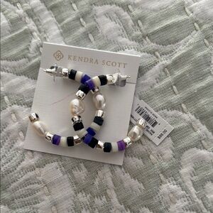 Kendra Scott  RACHEL Silver and Purple Hoop Earrings
